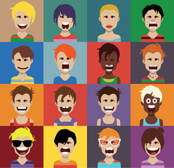 People avatars. Vector women, men avatar. - Vector