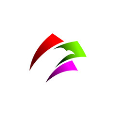 bird paper logo, paper bird abstract logo