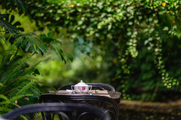 Tea time outdoors