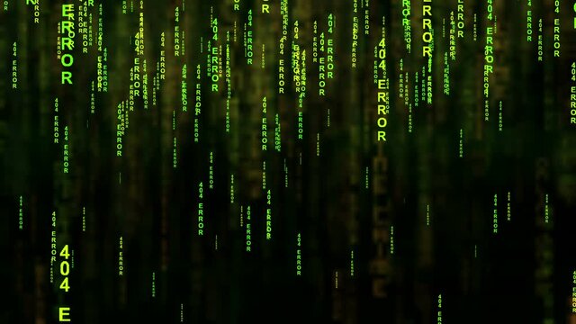404 error matrix style concept