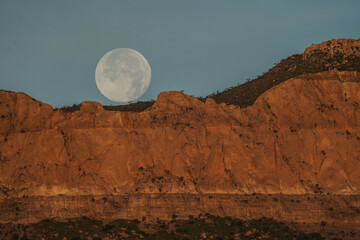 moon over the desert