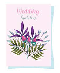 wedding ornament flowers sprout decorative greeting card or invitation