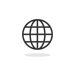 Line globe icon symbol vector eps10