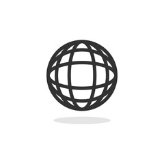 Line globe icon symbol vector