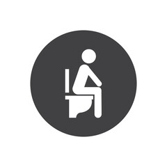 Man sitting on the toilet icon
