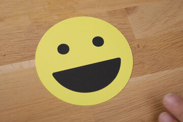 expression emotion smiley in yellow concept