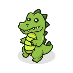 Cute crocodile mascot vector illustration