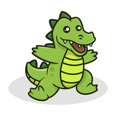 Fototapeta premium Cute crocodile mascot vector illustration