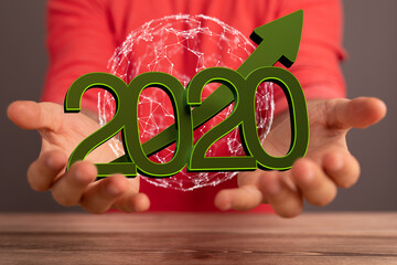 the 2020 business year up goals and success illustration