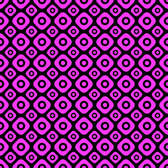 Two different sized squares with circles seamless repeat pattern background 