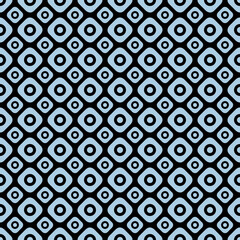 Two different sized squares with circles seamless repeat pattern background 