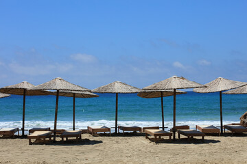 Crete island falassarna red sand beach summer holidays 2020 covid-19 season modern high quality...