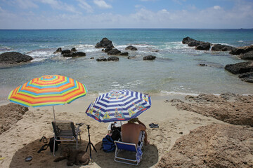 Crete island falassarna red sand beach summer holidays 2020 covid-19 season modern high quality...