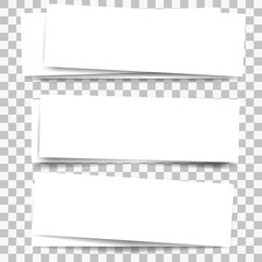 Business cards, paper stack on grey background vector illustration.