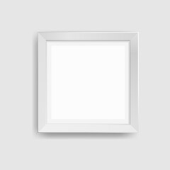 Fototapeta premium Wall picture frame templates isolated on white background. Blank photo frames with shadow and borders vector illustration. Empty frame for photo or image picture in museum. Free space for text.