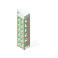 Tall building beige in colour.Isometry. Megalopolis. Web design.eps