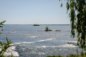Scenic view by the riverside 