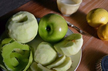 Ingredientes para una tarta de manzana verde