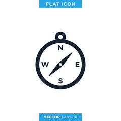 Compass Icon Vector Design Template