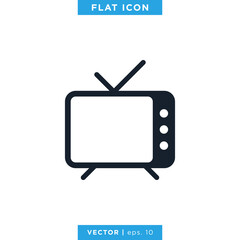 Television Icon Vector Design Template. TV Icon 