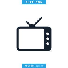 Television Icon Vector Design Template. TV Icon 