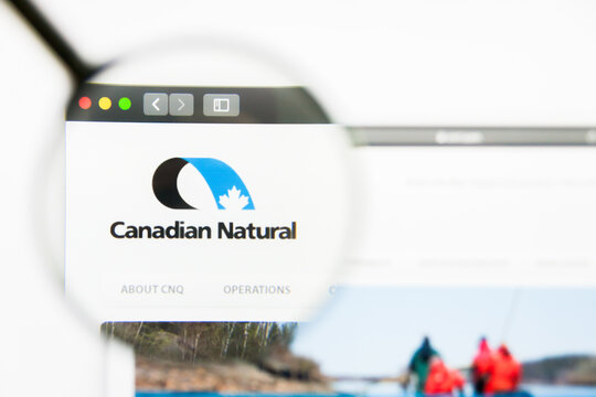 Los Angeles, California, USA - 25 March 2019: Illustrative Editorial Of Canadian Natural Resources Website Homepage. Canadian Natural Resources Logo Visible On Display Screen.