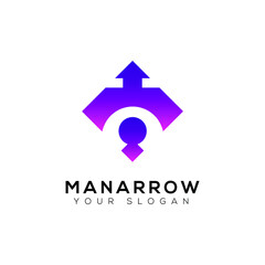 Fototapeta premium Man Arrow Logo