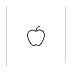 apple isolated line icon for web and mobile