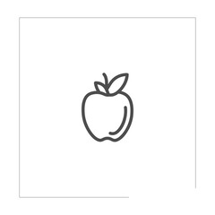 apple isolated line icon for web and mobile