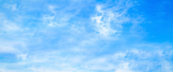 World environment day concept: Abstract white cloud and blue sky in sunny day texture background