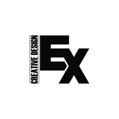 Obraz premium Letter EX logo icon design vector. monogram logo vector illustration