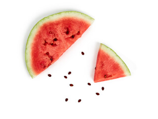 Slices of sweet, ripe, juicy watermelon, isolate