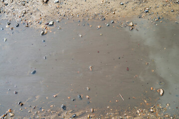 dirty puddle, stream, water, rain