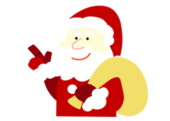 サンタさん（上半身でワンポイント）
