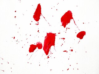 red paint splashes