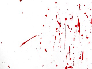 blood splatter on white background