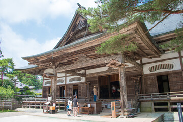 Chusonji Temple in Hiraizumi, Iwate, Japan. Chusonji Temple is part of World Heritage Site - Historic Monuments and Sites of Hiraizumi.