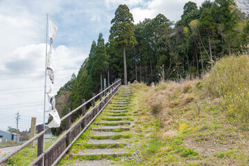 Site of Tokugawa Ieyasu's First Encampment (Momokubariyama) at Ancient battlefield Sekigahara in Sekigahara, Gifu, Japan. The Battle of Sekigahara was a battle on 1600.