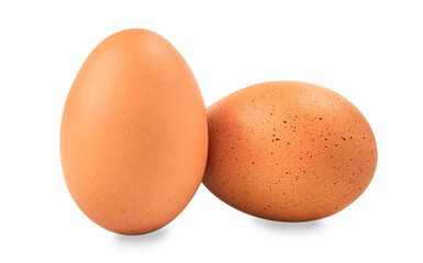 Eggs isolated on white background.