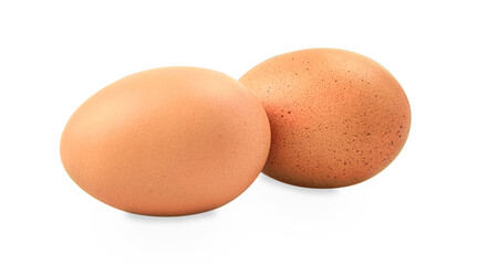 Eggs isolated on white background.