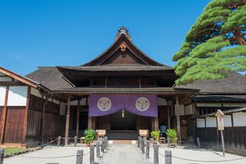 Takayama Jinya old government headquarters for Hida Province. a famous historic site in Takayama, Gifu, Japan.