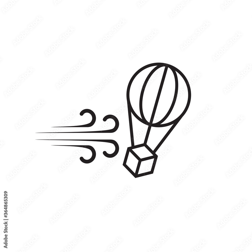 Canvas Prints air balloon logo design template