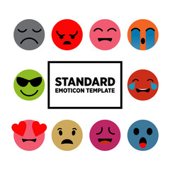 Emoticons icon logo design template