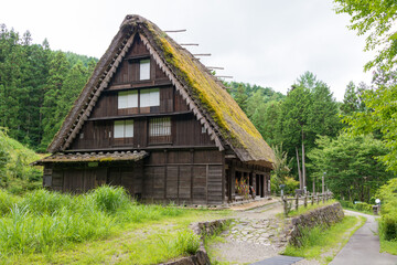 Fototapeta na wymiar Hida Folk Village. a famous open-air museum and historic site in Takayama, Gifu, Japan.