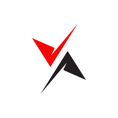 X letter initial logo design template