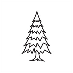 Fir icon vector