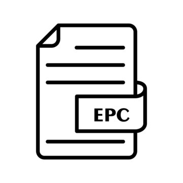 vector illustration icon of EPC File Format Outline
