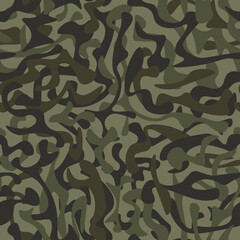 Forest camouflage seamless pattern. 