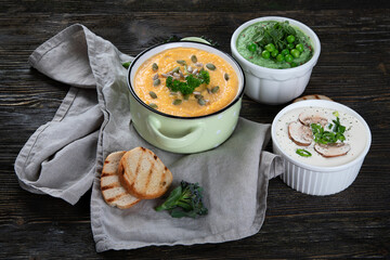 Vegetables cream soups