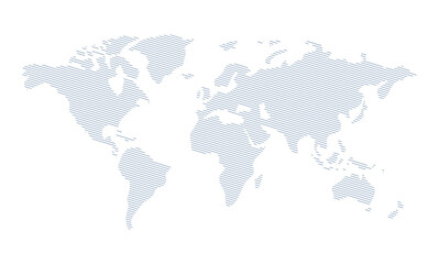 MODERN SIMPLE WORLD MAP ELEGANT LINE STYLE